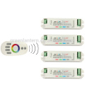 a iluminação 2.4G 4-Zone RF sem fio conduziu o controle remoto de RGBW para a tira do diodo emissor de luz de RGBW 5 em 1, 5pcs / set